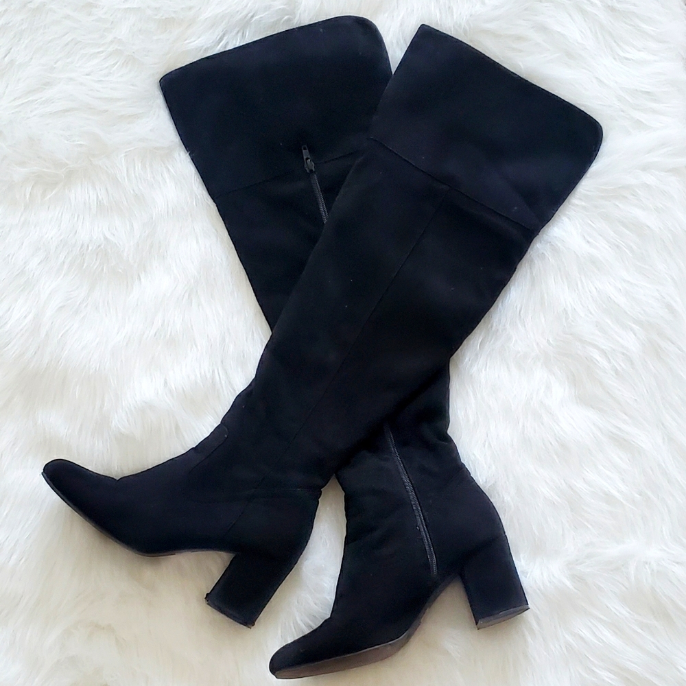 Black Thigh High Boots